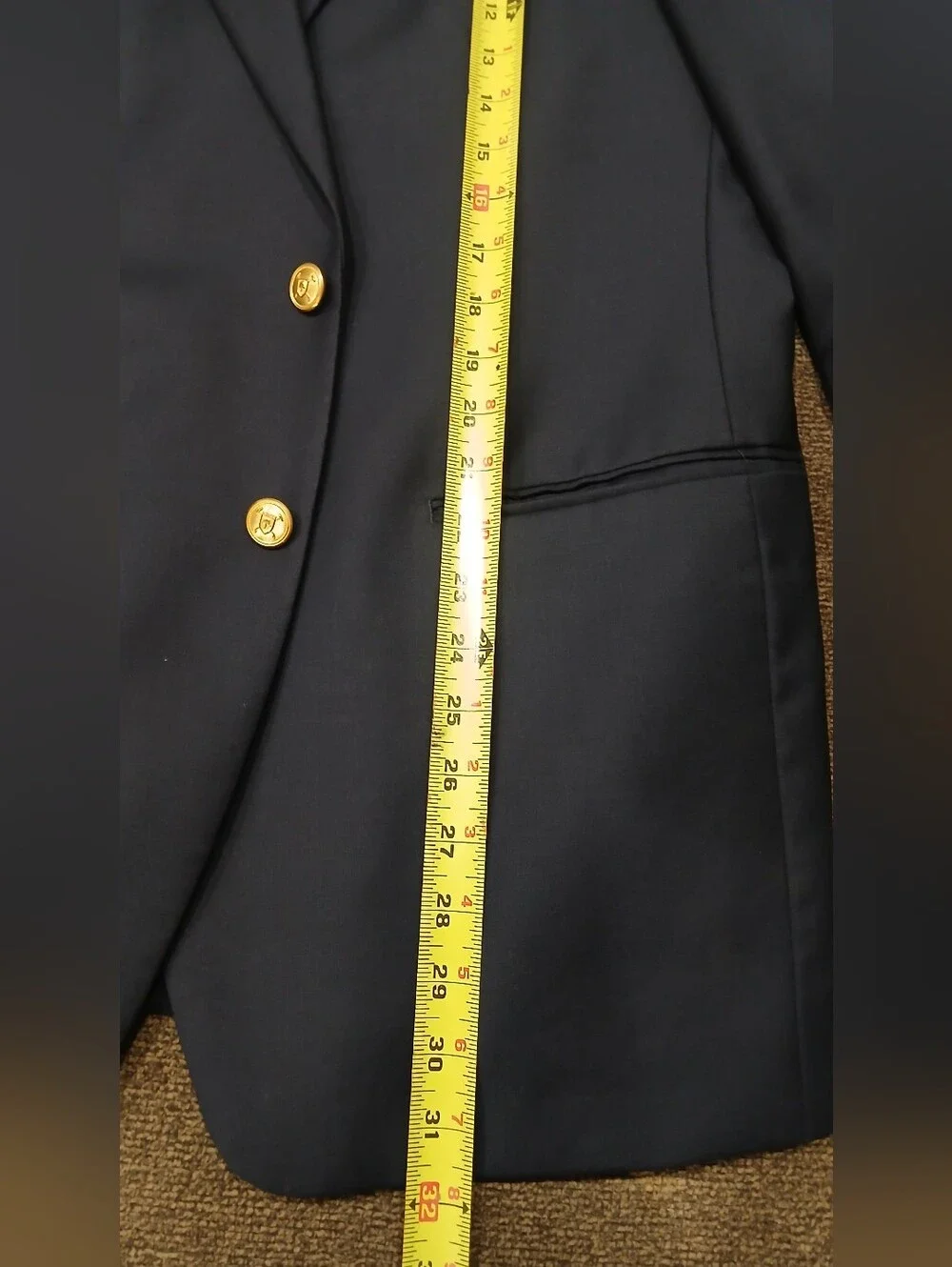 Vintage Ralph Lauren Navy Blazer with Gold Buttons